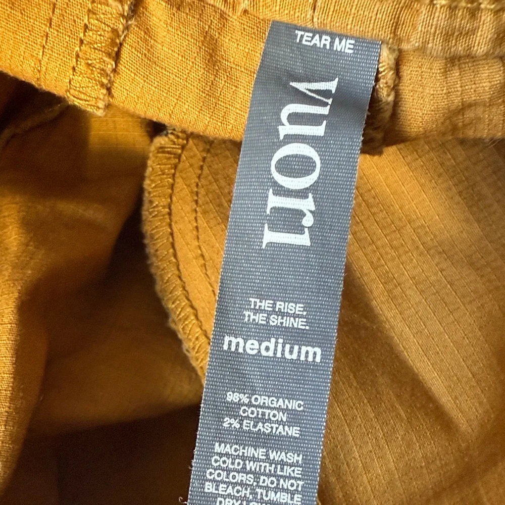 Vuori Mustard Yellow Women's Vintage Ripstop Shorts - Picture 4 of 4